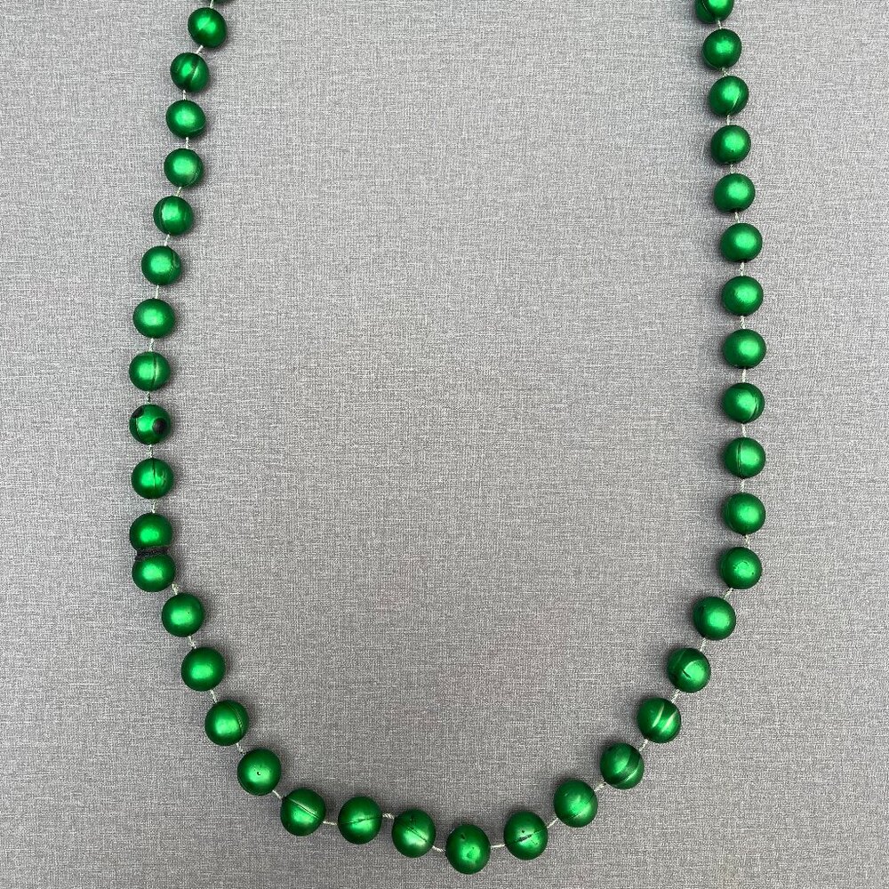 Elegant Decorative Green Jumbo Beaded Necklace ,Sweater Necklace